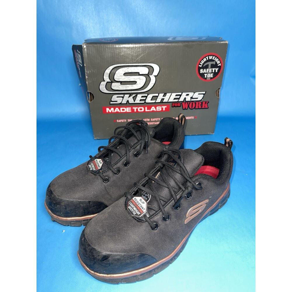 Skechers Work Slip Resistant Safety Toe Shoes Womens 9.5 Box